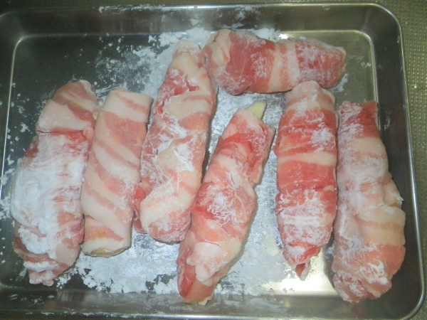 新生姜の豚肉巻き照り焼き