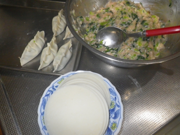 鶏ひき肉と小松菜の水餃子
