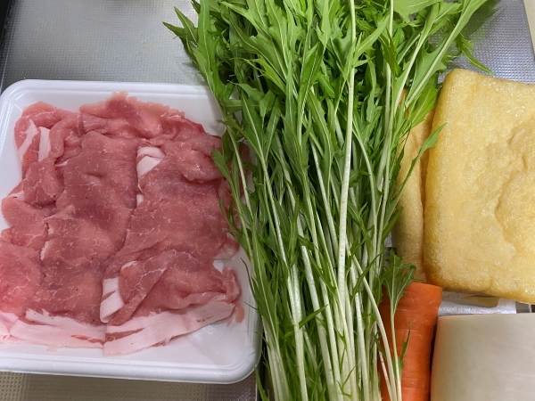 水菜と豚肉のはりはり鍋