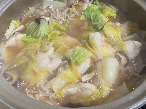 白菜と鶏むね肉のトロトロ鍋